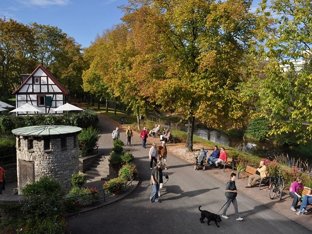 Blick vom Ludwigsbrunnen in den Südpark