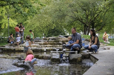 Wasserspielplatz im Südpark von Bad Nauheim