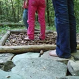 Barfußpfad auf dem Waldlehrpfad Bremthal