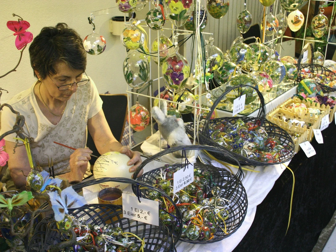 Hier gibt es handgemachte Osterdeko.