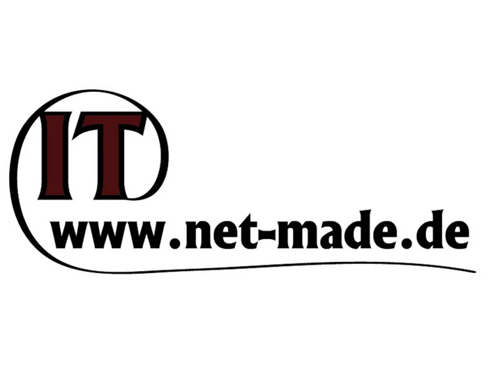 Logo NetMade Logo von NetMade, bestehend aus einem großen, roten "IT" und der Website-Adresse in schwarzem Text.
