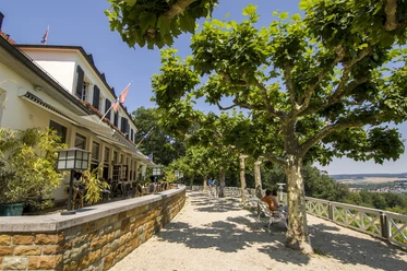 Außenterasse des Café/Restaurant Hotel Johannisberg