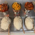 Karahi Paneer, Navratan Korma & karahi Chicken mit Reis