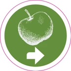 Wegemarkierung Apfel Wegemarkierung Apfel