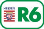 Logo Hessischer Radfernweg R6 Logo Hessischer Radfernweg R6