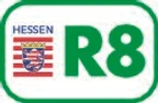 Logo Hessischer Radfernweg R8 Logo Hessischer Radfernweg R8