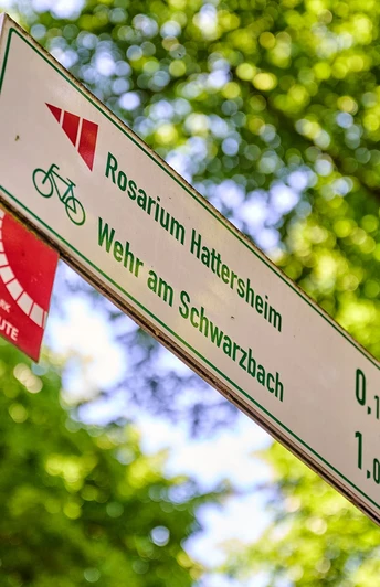 Wegweiser entlang der Regionalpark-Rundroute