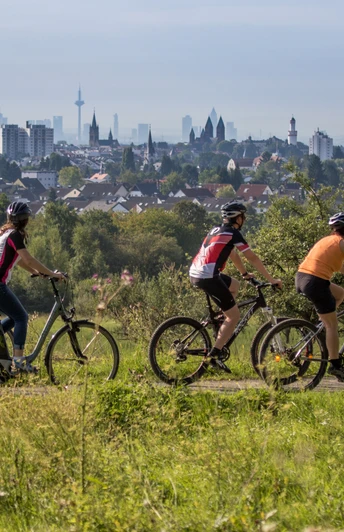 Radfahrer im Kirdorfer Feld
