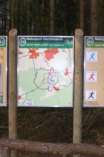 Infotafel des Nordic Walking Park Bad Camberg