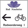 Markierung des Radwanderweges Markierung des Radwanderweges