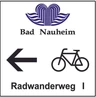 Markierung des Radwanderweges Markierung des Radwanderweges