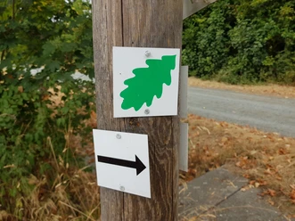 Wegmarkierung Eichblattweg