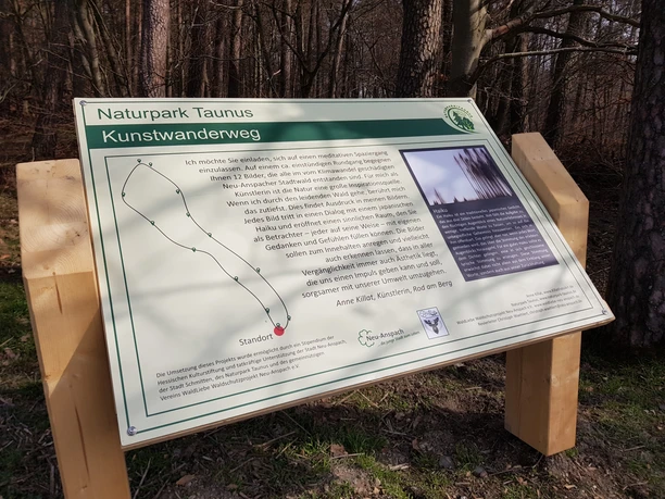 Starttafel Kunstwanderweg "Kunst im Wald"