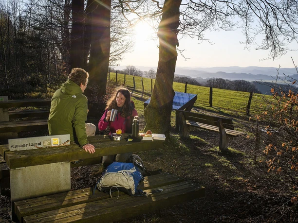 Wanderer bei der Rast