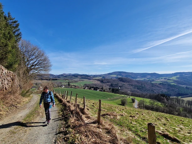 Wanderer am Vogelsang Meschede