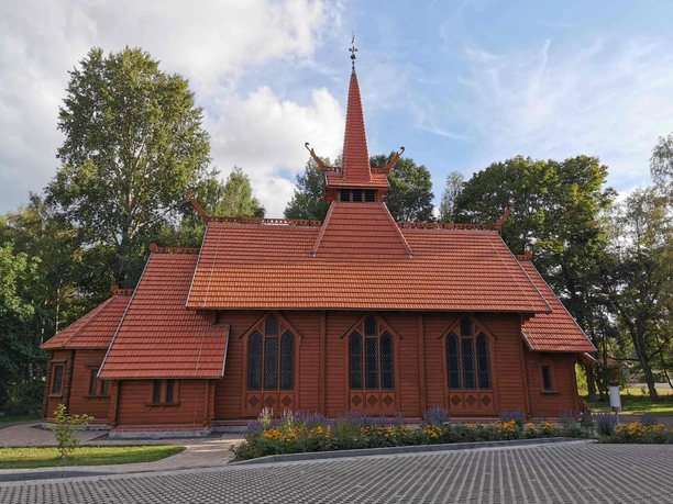 Stabkirche in Stiege - Außenansicht Stabkirche in Stiege - Außenansicht