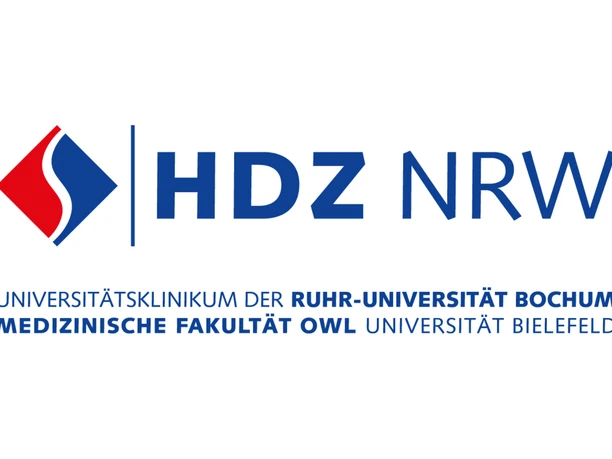 Design ohne Titel(1).png Logo des Herz- und Diabeteszentrums Nordrhein-Westfalen mit blauer und roter grafischer Darstellung.