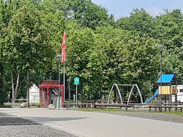 Wohnmobilstellplatz am Krandel Eingangsbereich