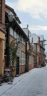 Schnee in der Altstadt von Lauenburg / Elbe Schnee in der Altstadt von Lauenburg / Elbe