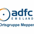 adfc_meppen.jpg Logo des ADFC Emsland mit blau-orangefarbenem Kreis und Schriftzug Ortsgruppe Meppen