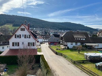 Ferienwohnung Am Wiesenrain, Aussicht Wohnzimmer,
