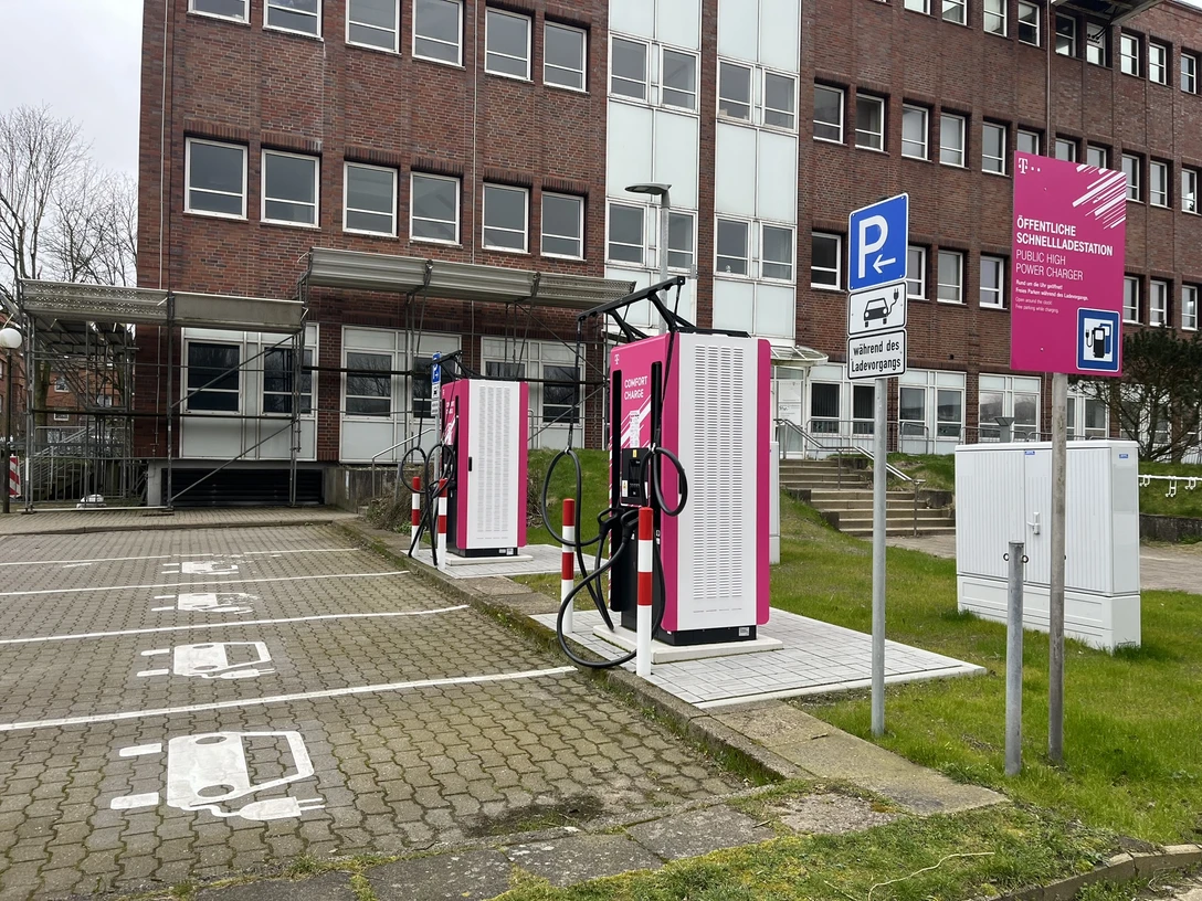 eTankstelle der Telekom am Westerländer Fernsehturm