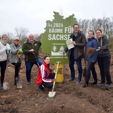 Tree planting campaign forest championship for the UEFA 2024 | Leipzig Convention Bureau Tree planting campaign forest championship for the UEFA 2024 - presented by Leipzig Convention Bureau