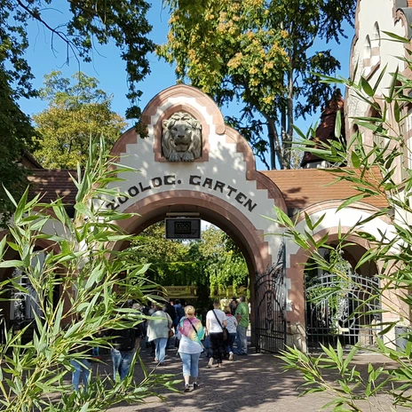 Der Zooeingang mit dem Löwenkopf von Arthur Puff - präsentiert vom Leipzig Convention BureauThe zoo entrance with the lion's head by Arthur Puff - presented by Leipzig Convention Bureau
