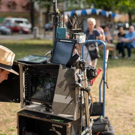Filmdreh "SOKO Potsdam" Kamera am Filmset beim Dreh der Serie "SOKO Potsdam"