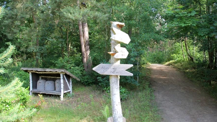 Hinweisschild Rollstuhlwanderweg