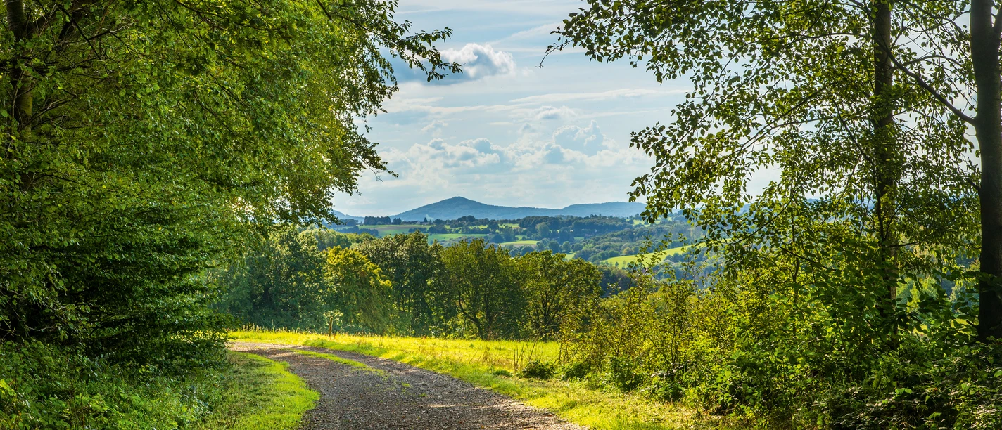 Erholungsgebiet Hüppelröttchen mit Blick auf das Siebengebirge