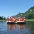 Schlauchboottour auf der Elbe