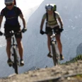 Mountainbiker nähe Hochalm