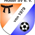 Wappen_Sportanlage_SV_Holte Wappen des Holter SV e. V. mit schwarzem Kampfsportgürtel, Fußball und Text 'von 1979'.