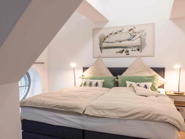 Appartement Wilhelm Busch - Bett & Bahn Appartements in Seesen - Schlafzimmer