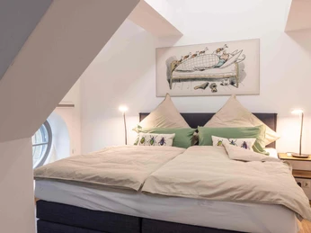 Appartement Wilhelm Busch - Bett & Bahn Appartements in Seesen - Schlafzimmer Appartement Wilhelm Busch - Bett & Bahn Appartements in Seesen - Schlafzimmer