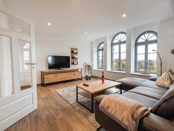 Appartement Bahn - Appartements Bett und Bike in Seesen - Wohnzimmer