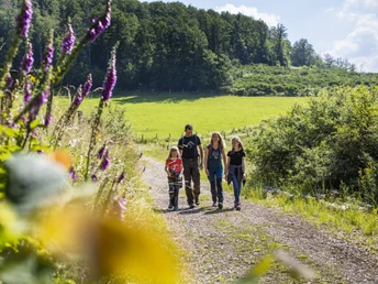 Familie auf dem Veischeder Sonnenpfad