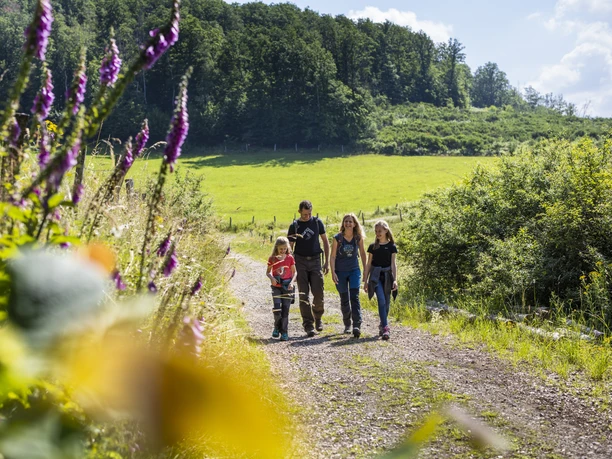 Familie auf dem Veischeder Sonnenpfad