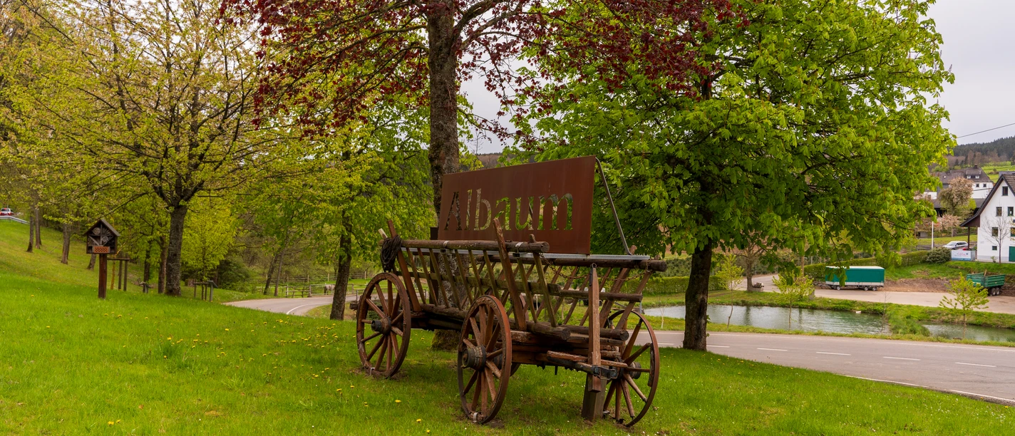 Albaum Ortseingang