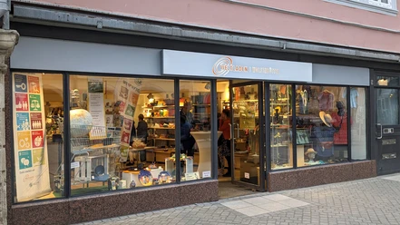 Weltladen Schaufenster Schaufenster der Weltladens