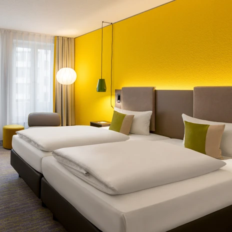 Comfort room at the conference hotel Vienna House Easy by Wyndham | Leipzig Convention Bureau Comfort room at the conference hotel Vienna House Easy by Wyndham Leipzig - presented by Leipzig Convention Bureau