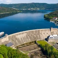 Edertalsperre und Edersee von oben