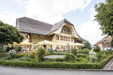 La belle terrasse de l'auberge zum Kreuz invite à la détente