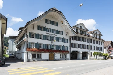 The Krone restaurant in the centre of the village of Escholzmatt