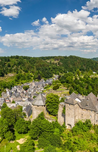 Blick auf Monschau mit Burg