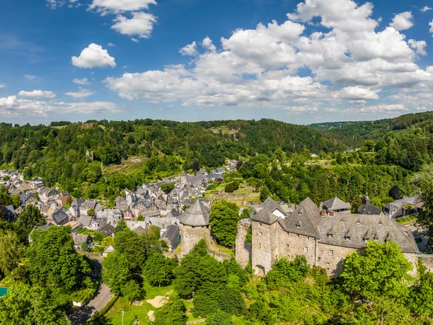 Blick auf Monschau mit Burg