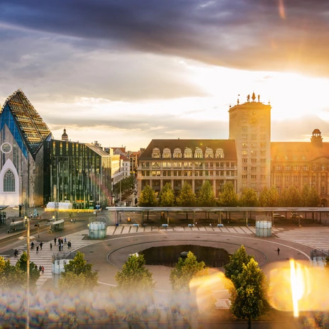 Augustusplatz with University of Leipzig and Krochhochhaus | Leipzig Convention Bureau Augustusplatz with University of Leipzig and Krochhochhaus - presented by Leipzig Convention Bureau