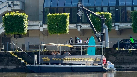 Boot am Anleger Boot am Anleger