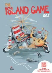 Island Game Sylt Keyvisual zum Spiel Island Game Sylt: Grafische Darstellung von Sylt-spezifischen Motiven wie Leuchtturm, Krabbe , Friesenhaus und weitere.